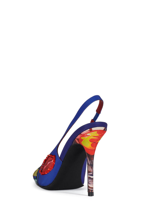 Jeffrey Campbell SURPASS Slingback Heel Bad Girl Combo