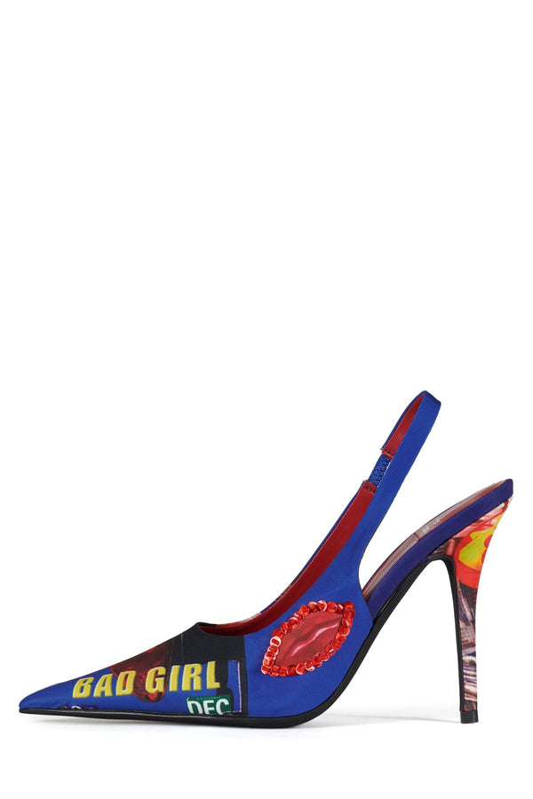 jeffrey campbell SURPASS Slingback Heel Bad Girl Combo