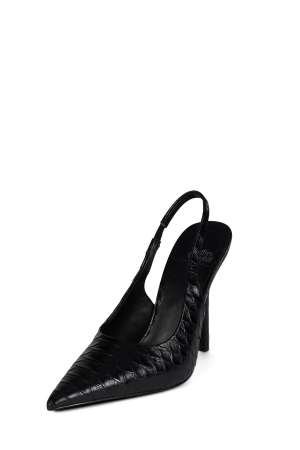 Jeffrey Campbell SURPASS Slingback Heel Black Snake
