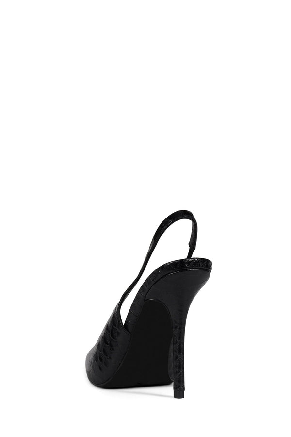 Jeffrey Campbell SURPASS Slingback Heel Black Snake