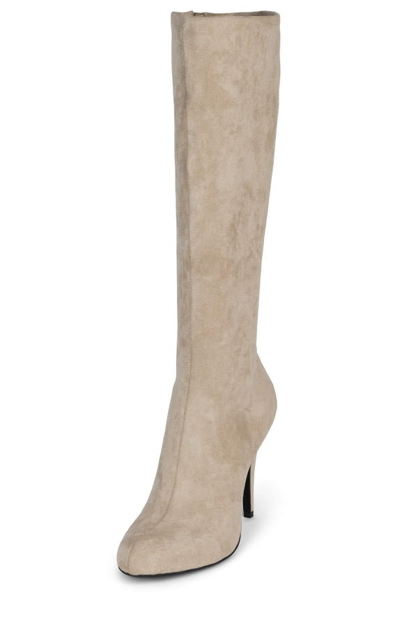 Jeffrey Campbell SWEETUMS Knee-High Boot Beige Suede