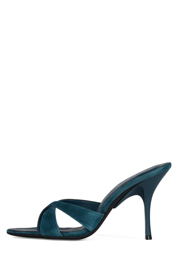 jeffrey campbell SYMONE Heeled Sandal Dusty Turquoise Suede