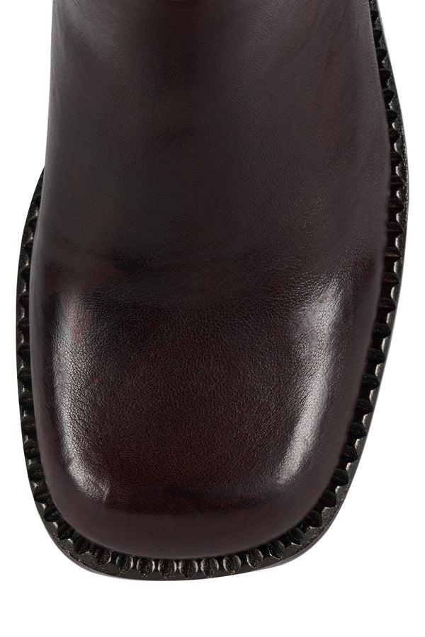 Jeffrey Campbell THE-BAND Knee-High Boot Black Natural Stack