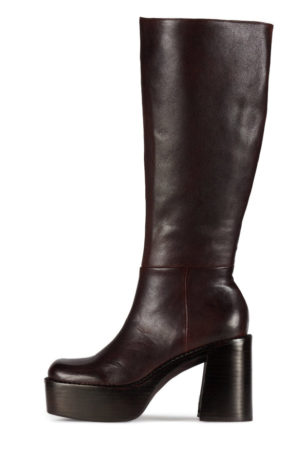 jeffrey campbell THE-BAND Knee-High Boot Black Natural Stack