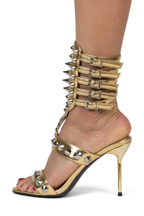 jeffrey campbell THREE-6-5 Heeled Sandal Gold Silver
