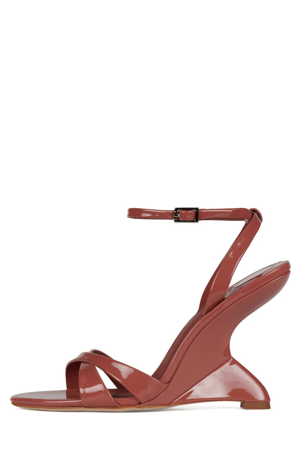 jeffrey campbell TRELLA Wedge Sandal Bright Blush Patent