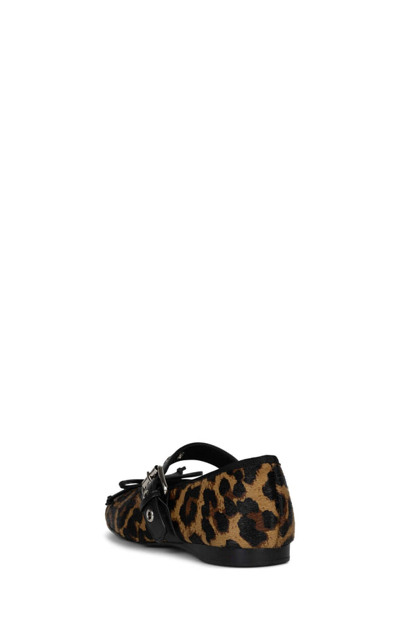 Jeffrey Campbell TUTU-MJF Mary-Jane Beige Black Big Cheetah