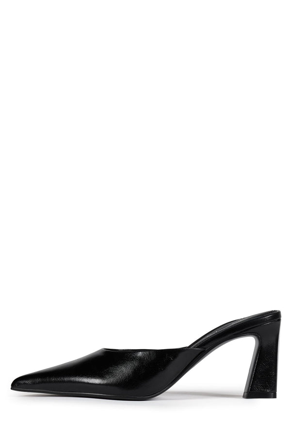jeffrey campbell UNAMUSED Heeled Mule Black Crinkle
