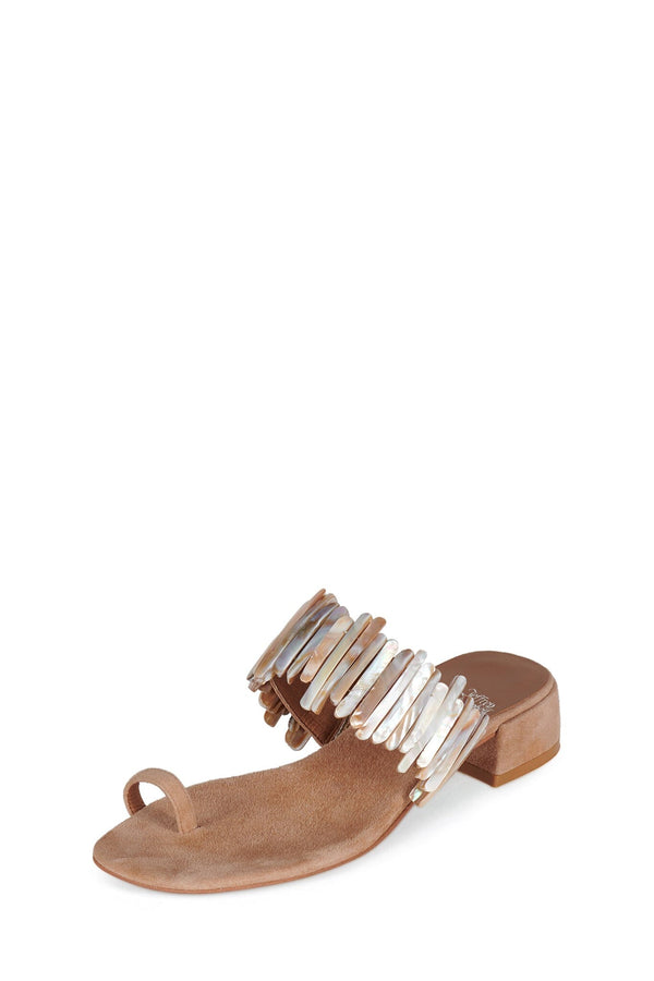 Jeffrey Campbell UNDINE-S Heeled Sandal Beige Suede Combo