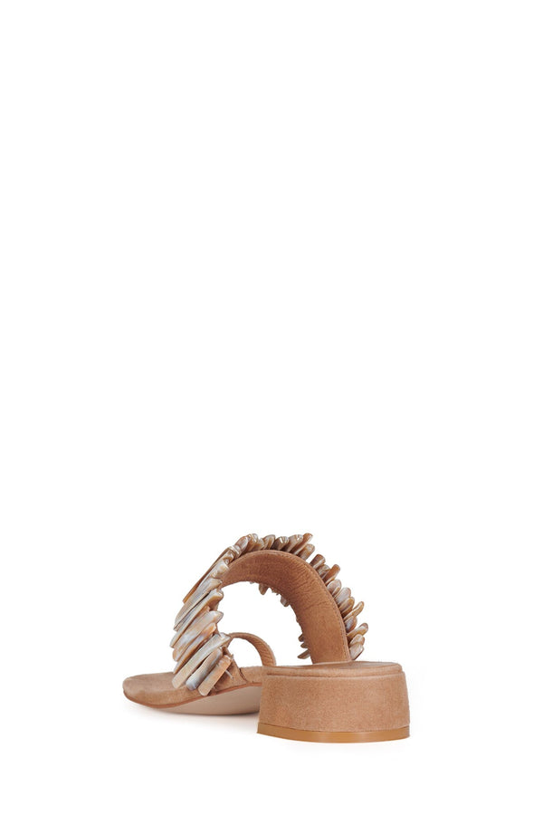 Jeffrey Campbell UNDINE-S Heeled Sandal Beige Suede Combo