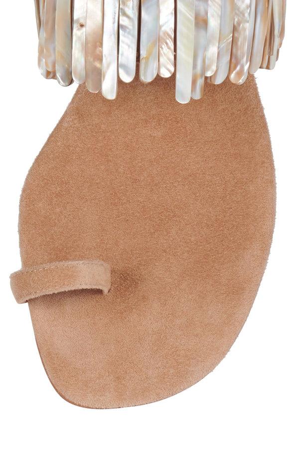 Jeffrey Campbell UNDINE-S Heeled Sandal Beige Suede Combo