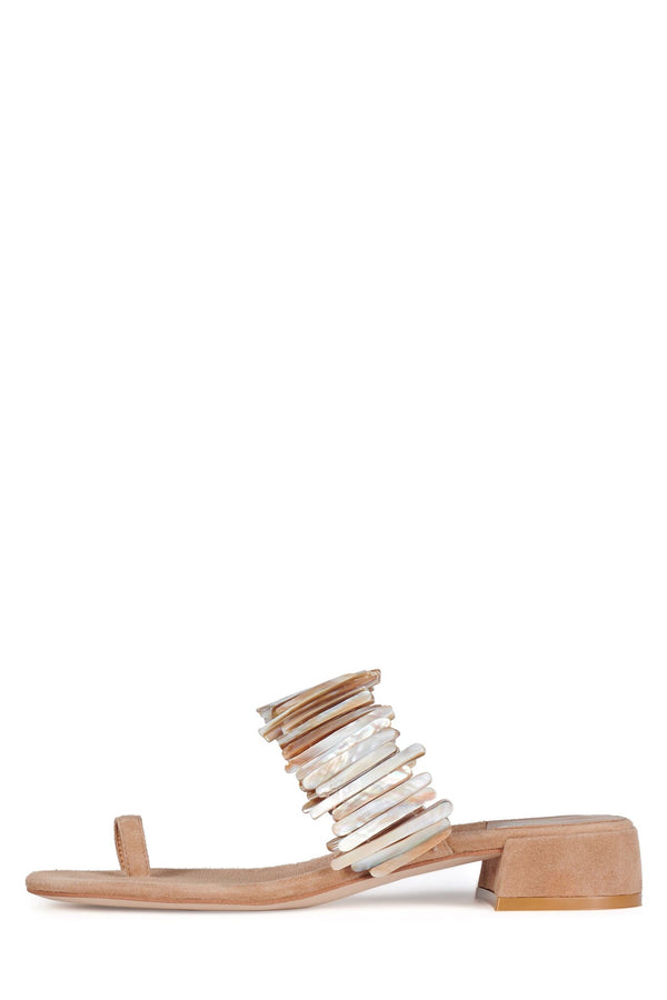 jeffrey campbell UNDINE-S Heeled Sandal Beige Suede Combo