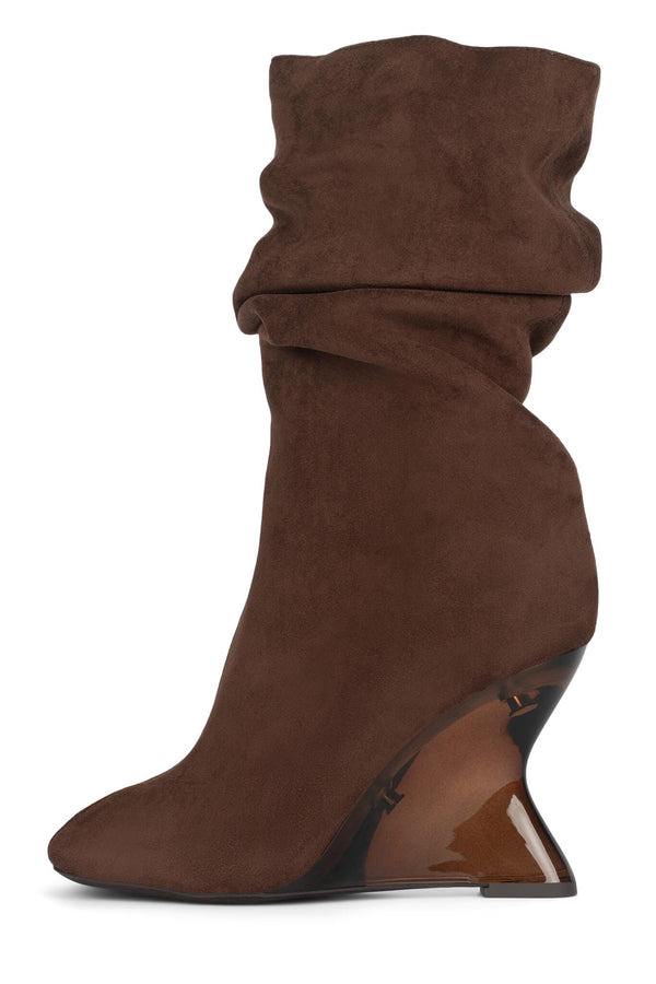 jeffrey campbell VANIA Knee-High Boot Espresso Suede Combo