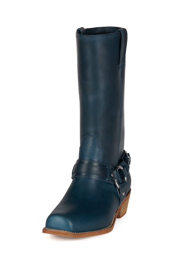 Jeffrey Campbell WAYLON Knee-High Boot Blue Crazy Horse