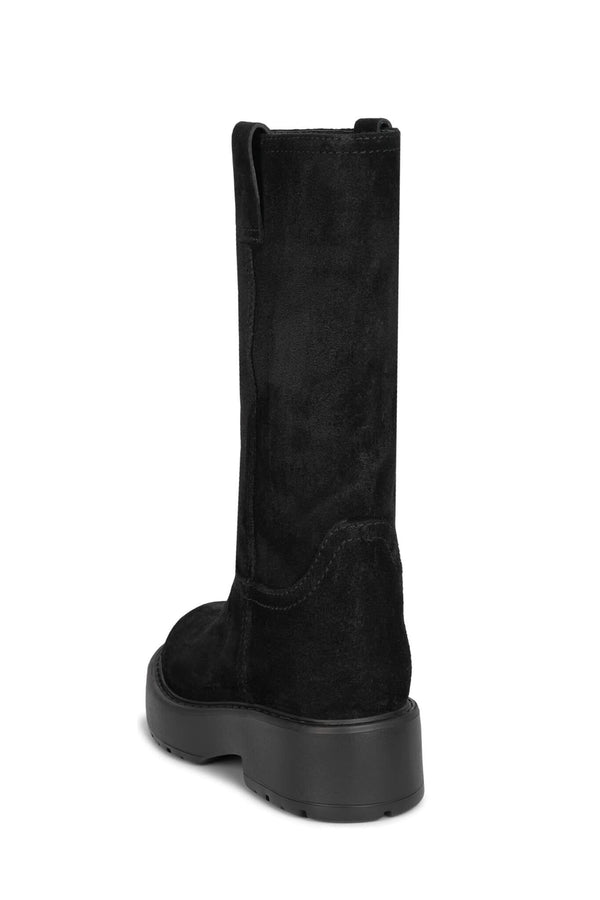 Jeffrey Campbell WYBIE Knee-High Boot Black Oiled Suede