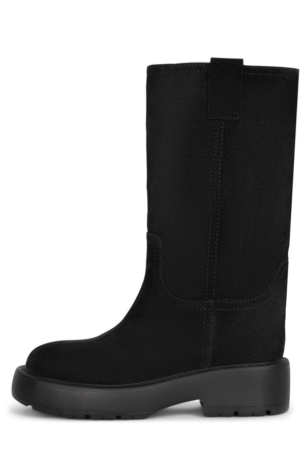 jeffrey campbell WYBIE Knee-High Boot Black Oiled Suede