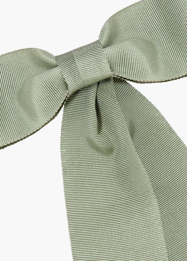 Jennifer Behr Alice Grosgrain Bow Barrette Pistachio