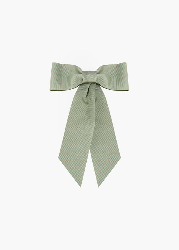 jennifer behr Alice Grosgrain Bow Barrette Pistachio