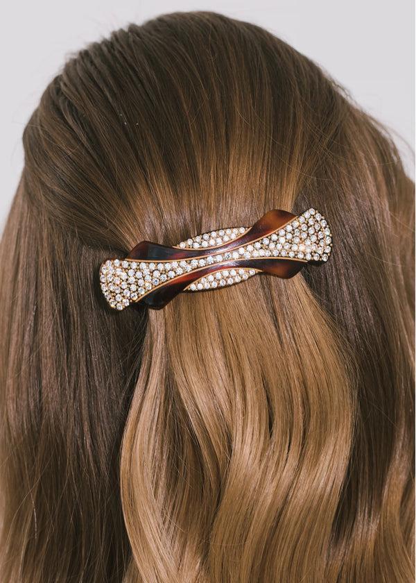 Jennifer Behr Ariane Vintage French Barrette Tortoise