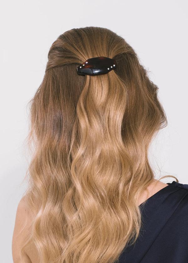 Jennifer Behr Eugenie Vintage French Barrette Tortoise