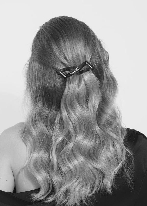 Jennifer Behr Francoise Vintage French Barrette Black