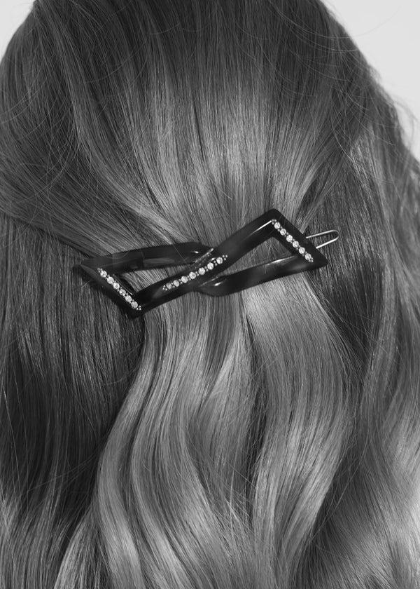 Jennifer Behr Francoise Vintage French Barrette Black