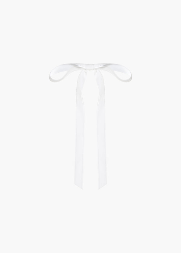 jennifer behr Aida Velvet Bow Barrette Cream