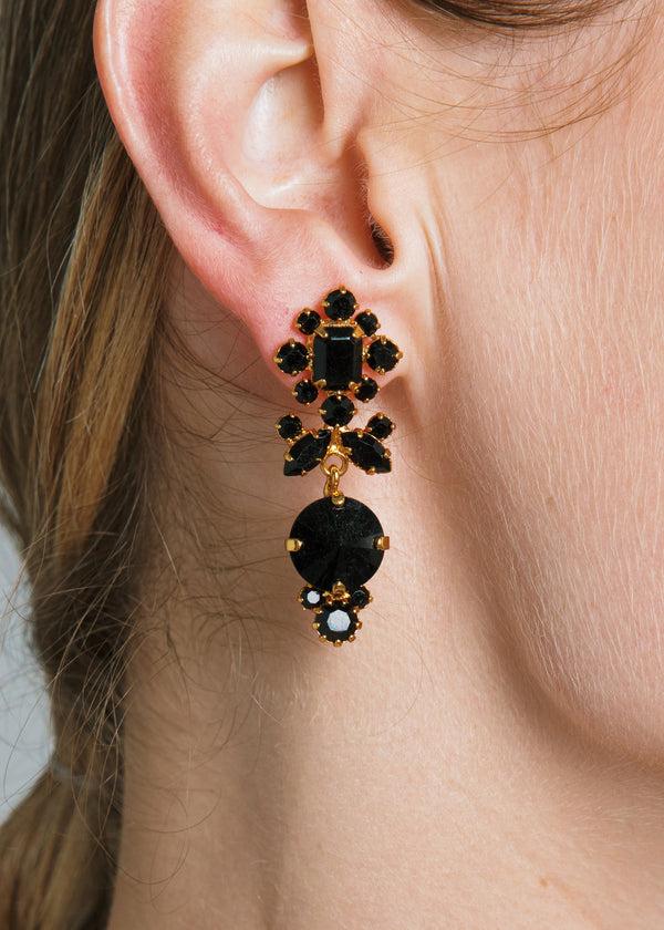 Jennifer Behr Albertina Earrings Jet