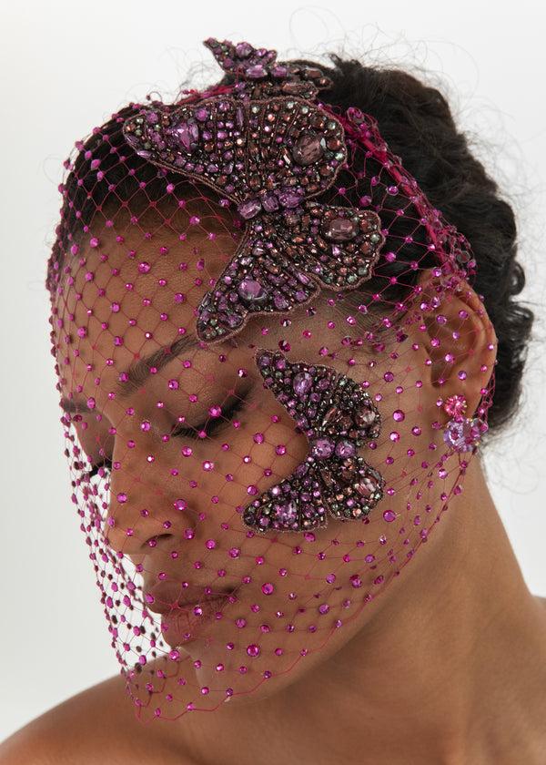 Jennifer Behr Allegra Voilette Amethyst