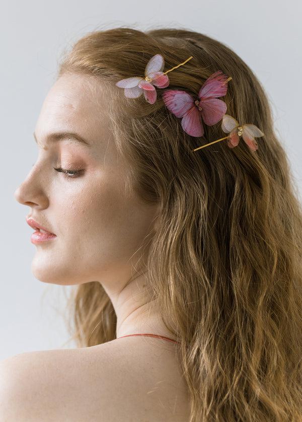 Jennifer Behr Allira Bobby Pin Set Peony