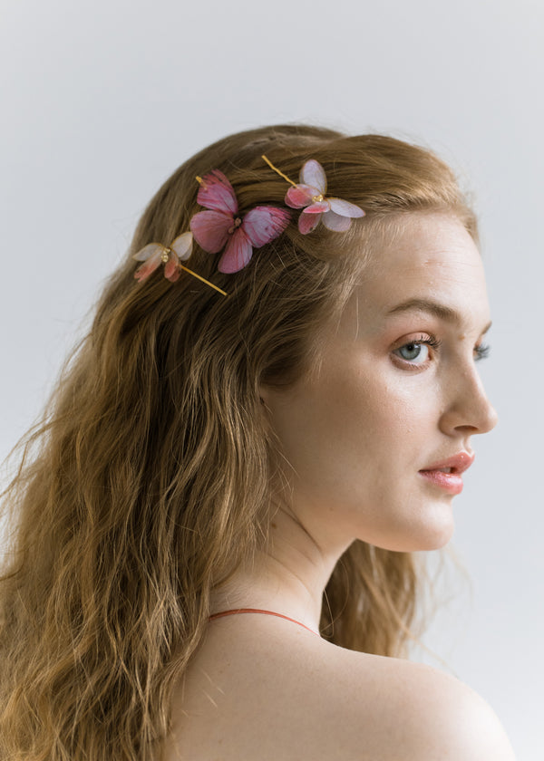 Jennifer Behr Allira Bobby Pin Set Peony