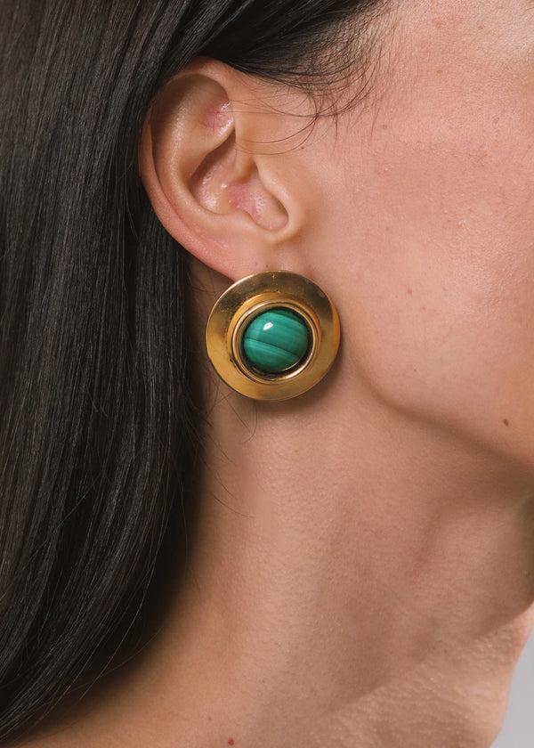 Jennifer Behr Alva Earrings Malachite