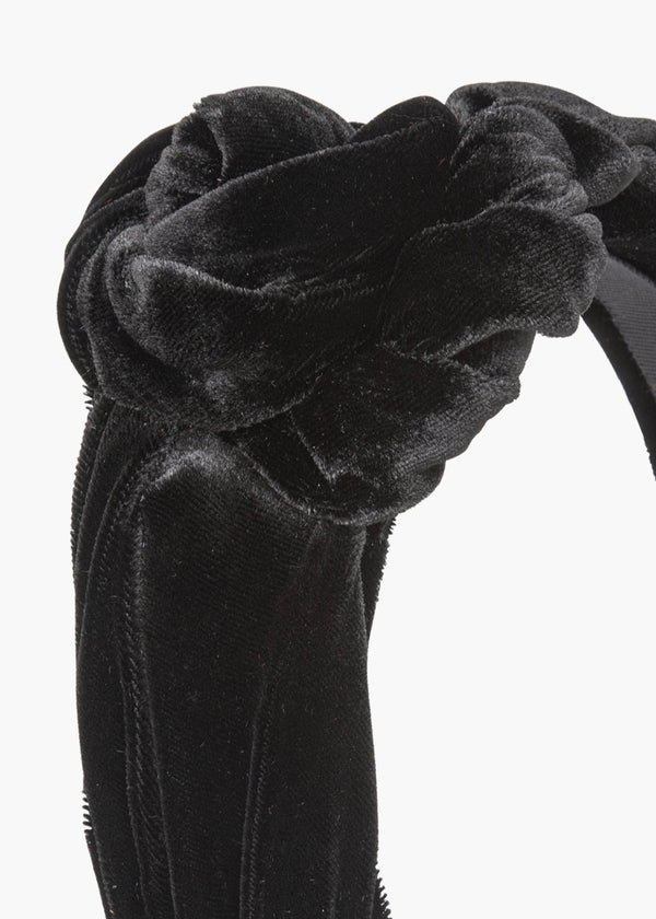 Jennifer Behr Amina Headband In Velvet Black