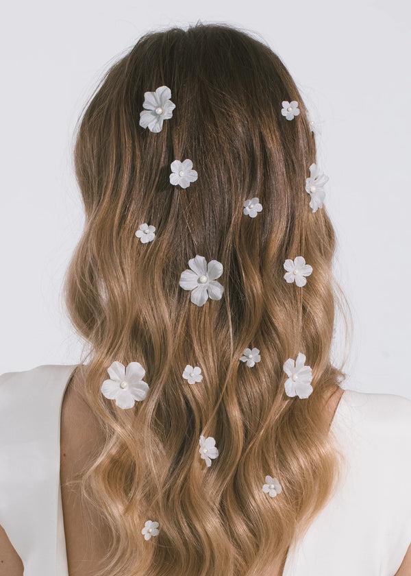 Jennifer Behr Anemone Hair Magnet Set Pearl Cream