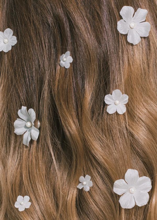 Jennifer Behr Anemone Hair Magnet Set Pearl Cream