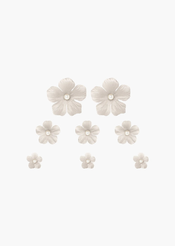 jennifer behr Anemone Hair Magnet Set Pearl Cream