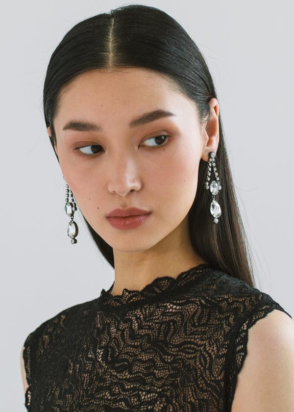 Jennifer Behr Anette Earrings Gunmetal