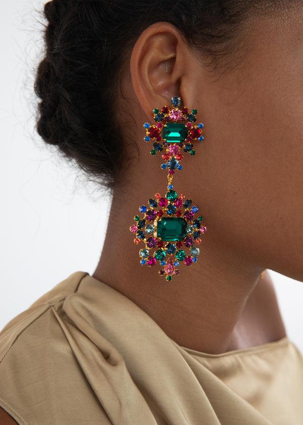 Jennifer Behr Angelica Earrings Emerald