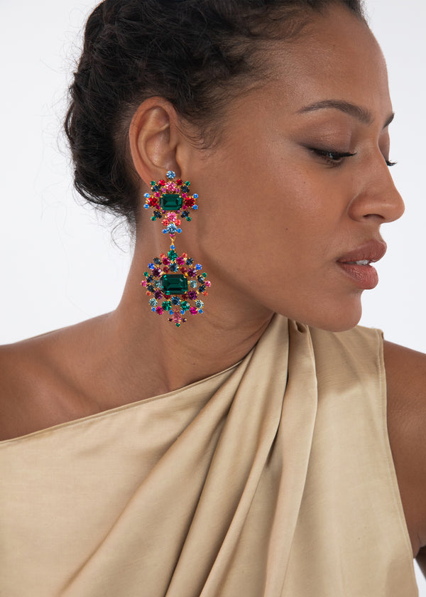 Jennifer Behr Angelica Earrings Emerald