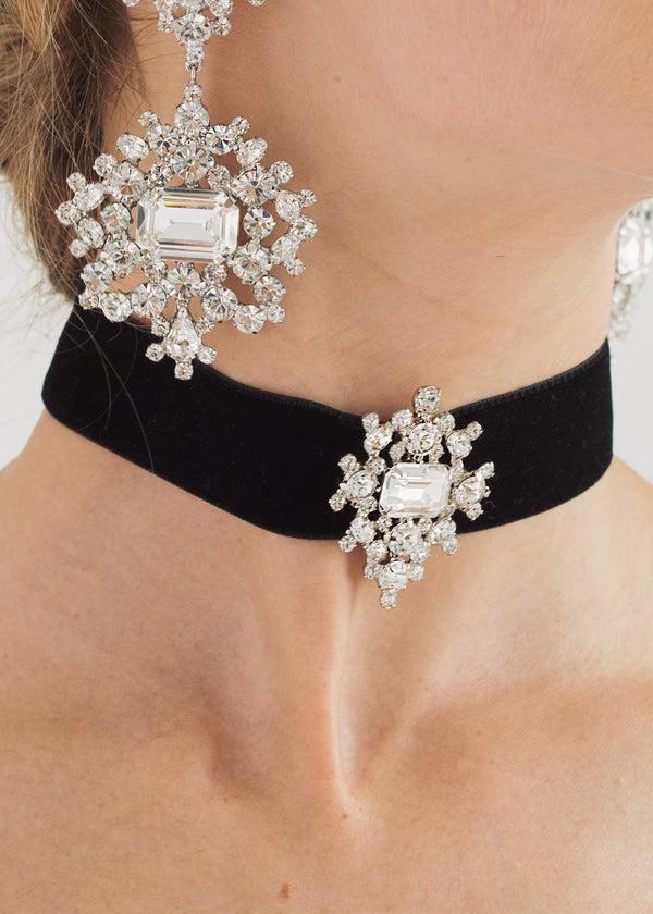 Jennifer Behr Angelica Ribbon Tie Crystal