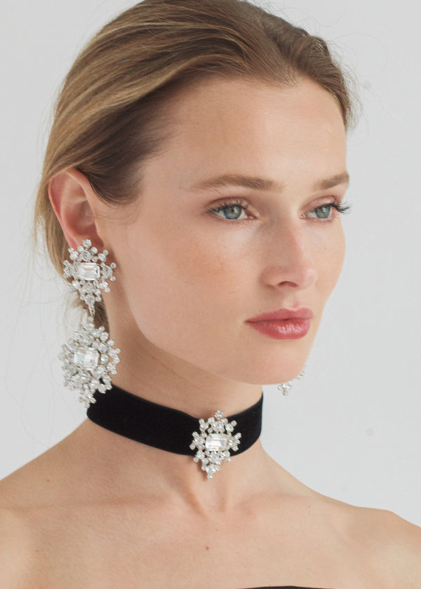 Jennifer Behr Angelica Ribbon Tie Crystal