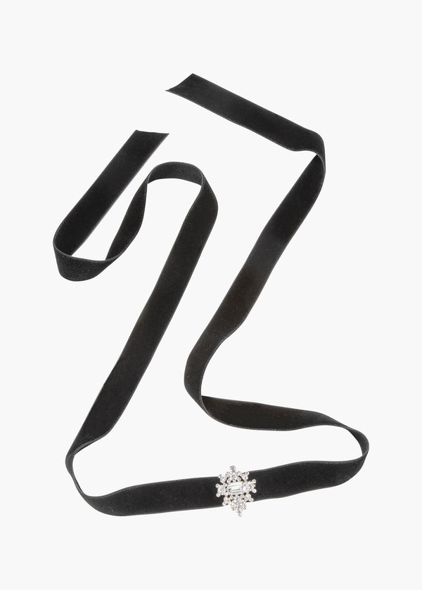 jennifer behr Angelica Ribbon Tie Crystal