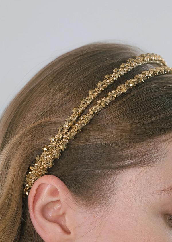 Jennifer Behr Anya Headband Dorado