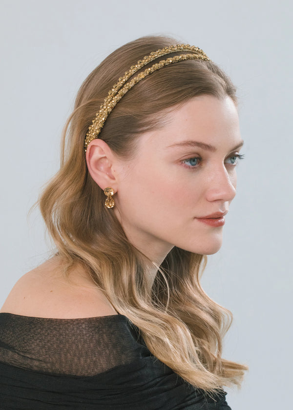Jennifer Behr Anya Headband Dorado