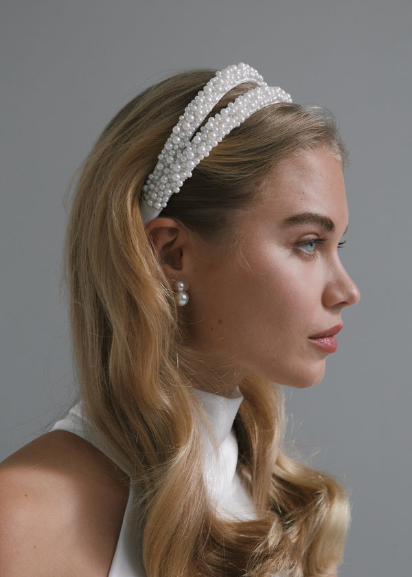 Jennifer Behr Ardeen Headband Pearl