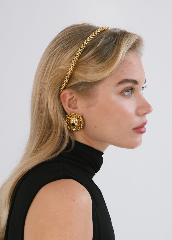 Jennifer Behr Ari Headband Gold