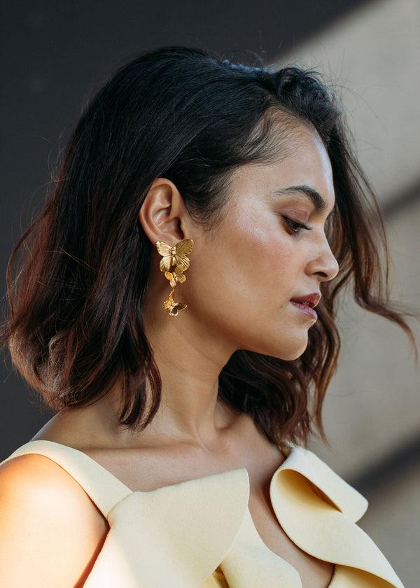 Jennifer Behr Avah Earrings Gold