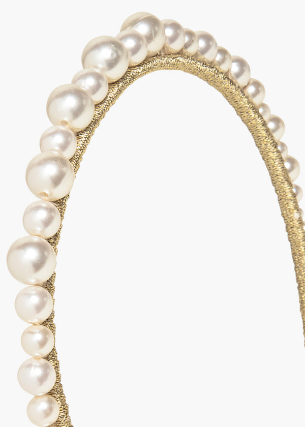 Jennifer Behr Belladonna Headband Pearl