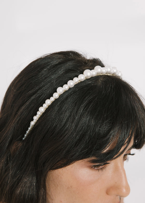 Jennifer Behr Belladonna Headband Pearl