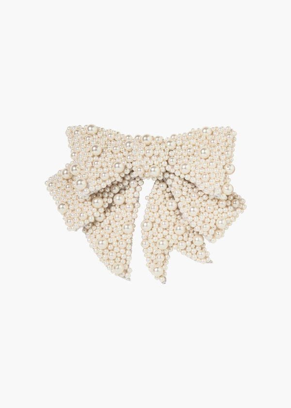 jennifer behr Bianca Bow Barrette Cream